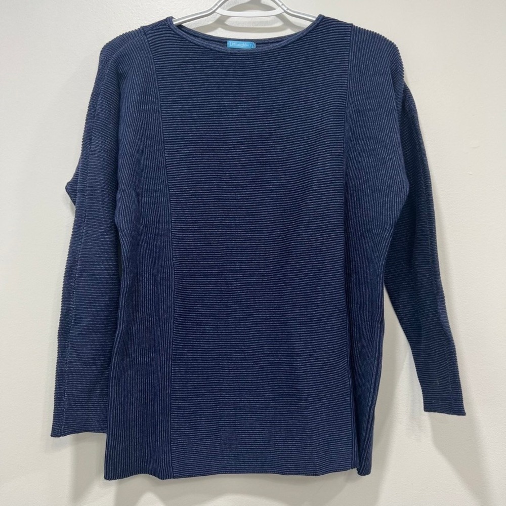 J Mclaughlin Lynelle XS NWT $248 Long Sleeve‎ Cashmere Crewneck Knit Blue Stripe